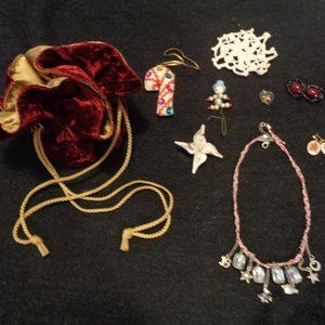 CANDYCORE CRUSH VELVET JEWELRY BAG, JEWELRY ETC. LOT